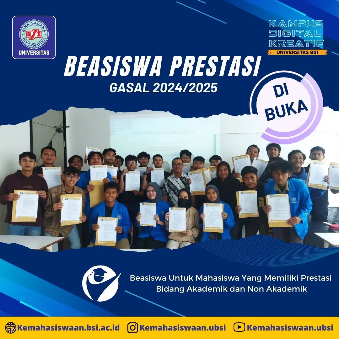 Info Perpanjangan Beasiswa Prestasi & Hafiz Mahasiswa Aktif Semester Ganjil TA 2024/2025 Universitas BSI