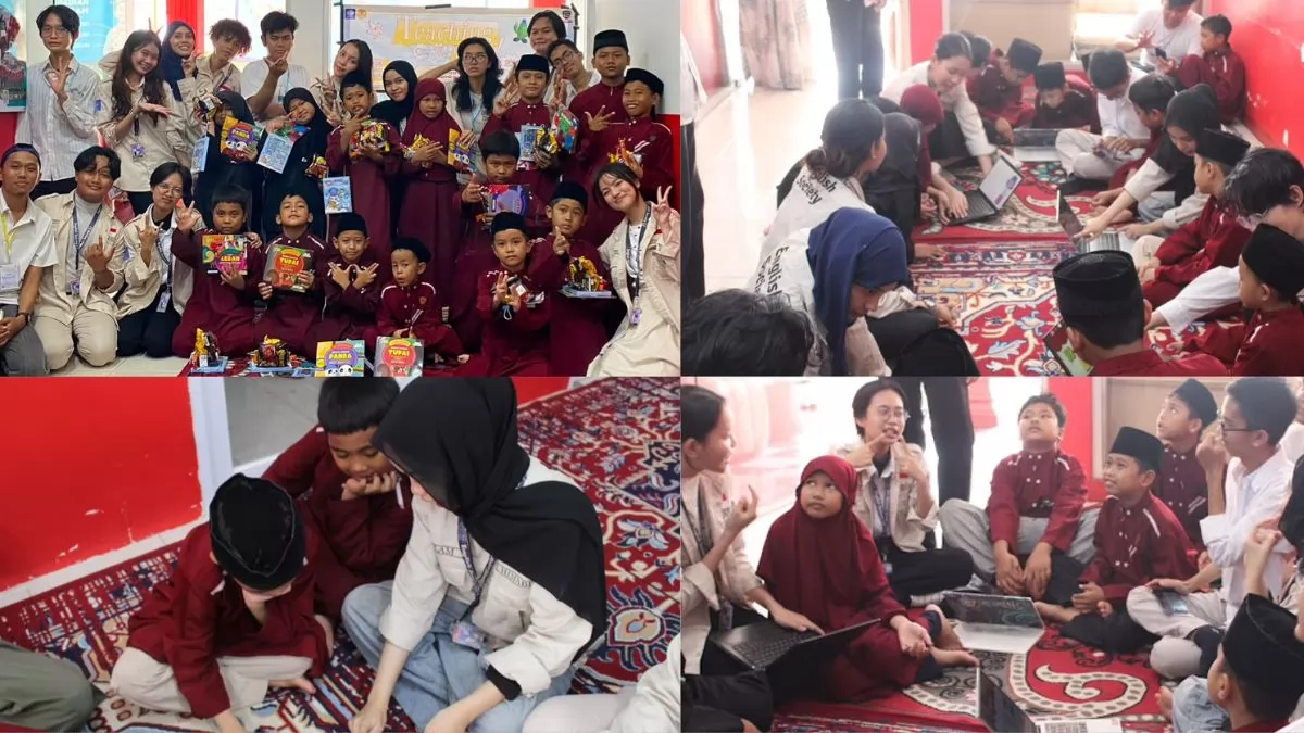 English Society UBSI Ajak Anak-Anak Panti Mizan Amanah Belajar melalui Teaching on the Road