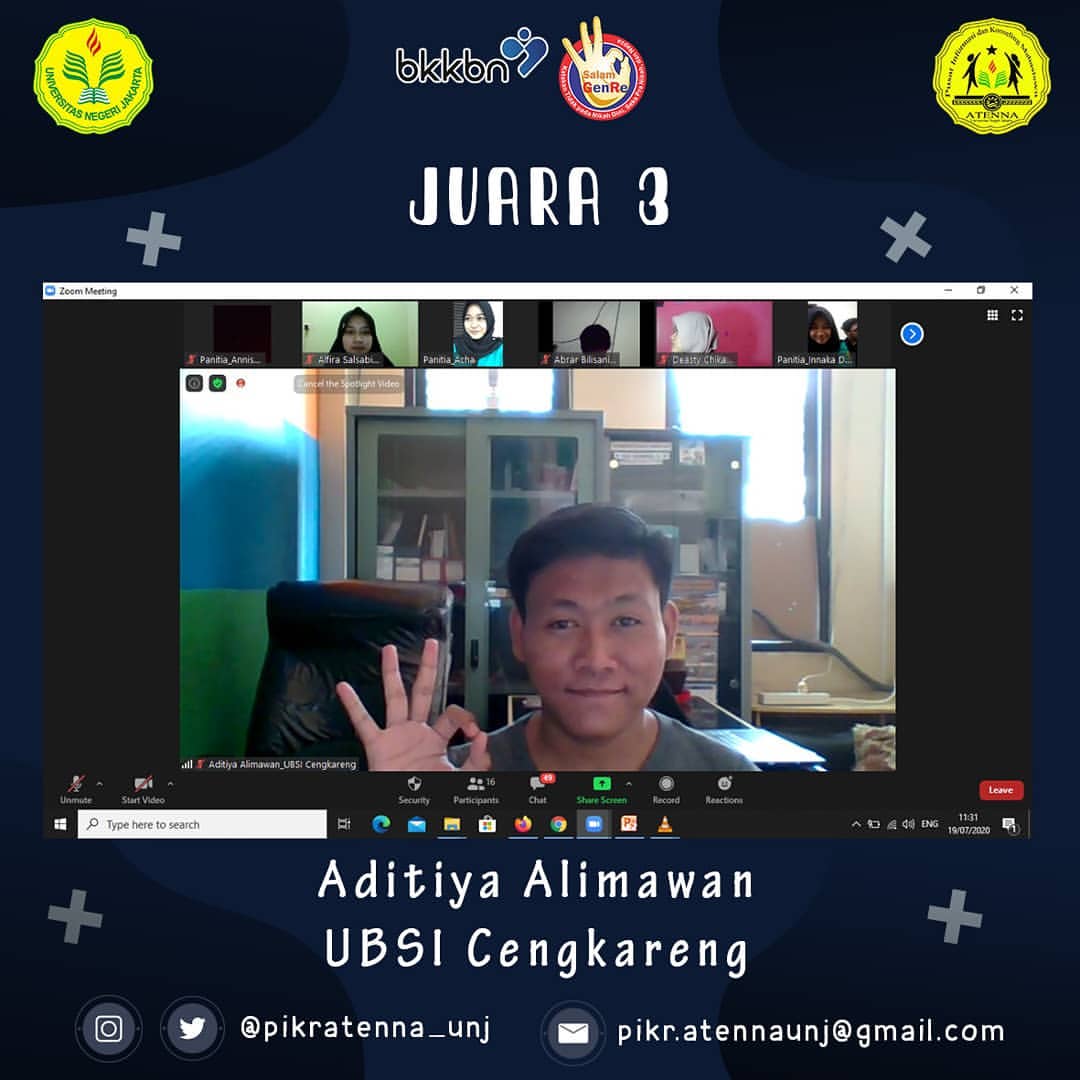 Perwakilan Mahasiswa UBSI Raih Tiga Besar National Live Quiz Competition Tahun 2020