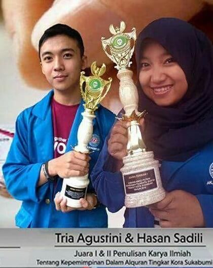 2016 - Tria Agustini -Juara 1 Lomba Penulisan Ilmiah Tentang Alquran-Islamic Centre Sukabumi