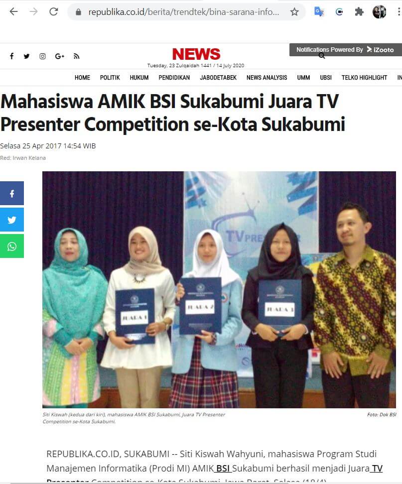 Presrelease Juara 1 TV Presenter Siti Kiswah