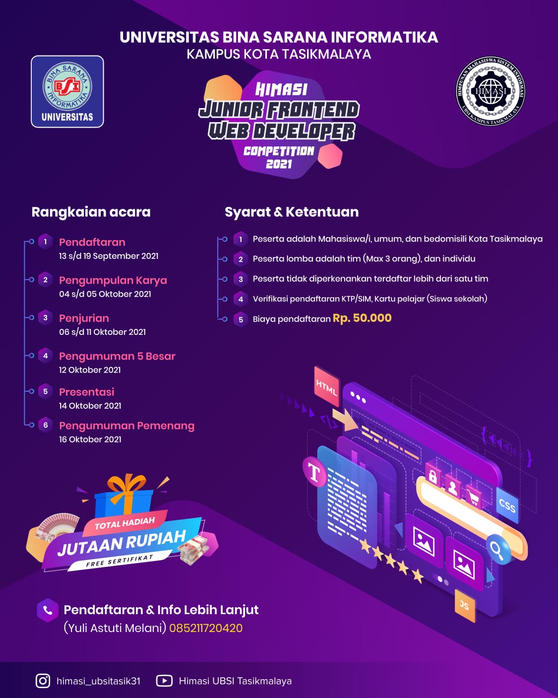 HIMASI Junior Front End Web Developer Competition 2021